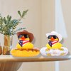 MuMyer Car Rubber Duck Dashboard Decoration Yellow Duck Car Ornaments with Mini Cowboy Hat Scarf Swim Ring Sunglasses for Decor Home Car