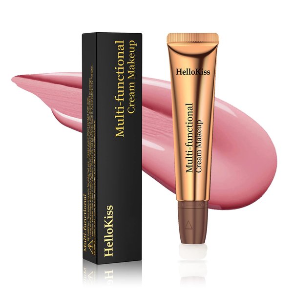Go Ho Liquid Blush Beauty Wand,Blendable Super Silky Cream Blush Stick,Face Moisturizing Contour Blush Stick with Fine Cushion Applicator,Cruelty-free,010# Hope Pink