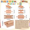 20 Pcs Straight Wooden Tracks Expansion Wood Train Track Connectors Adapters Male Male Female Female Train Track Wood Starting Train Track Accessories Train Bridge Compatible with Railroad Set