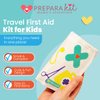 PreparaKit Travel First Aid Kit for Kids - Mini First Aid Kit for Car, Purse, Backpack, or Diaper Bag - 75 Piece Travel Medicine Kit Includes All Essential Medical Supplies - TSA-Approved (Kid Joy)