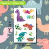 Hohamn Glitter Dinosaur Temporary Tattoos for Boys Kids- 12 Sheets Glitter Dinosaur Tattoos for Boys Kids Birthday Party Supplies Favors, Baby Shower, 120 Glitter Styles Dinosaur Tattoos