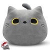 Gray Cat Plush Pillows Toys, 12" Kawaii Gray Cat Stuffed Animals Plush Toys, Cute Soft Cat Plushie Gray Cat Pillow Stuffed Cat Toys for Birthday Christmas Halloween Kids Gifts Home Car Decoration