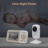 ebemate Video Baby Monitor Camera with 2 Camera,2.8" LCD Screen Video & Audio No Glow Night Vision,2-Way Talk Audio Cam Baby Monitoring 1200FT Range EBE28-2