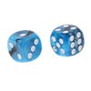 Yiotfandoll 10PCS Polyhedral Dice D6 Dice 16mm Acrylic Dice Game Dice for RPG MTG DND Dice Table Games (Blue Black)