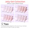 AIMEILI Transparent Milky White Nude Gel Nail Polish Soak Off U V LED Hema Free Gel Nail Lacquer Salon DIY Set Of 4pcs X 10ml - Kit Set 20