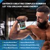 Creatine Monohydrate Gummies 5g, Muscle Growth, Creatine Gummy Supplements, L-Taurine Vitamin B12, Gain Energy, Workout Supplement, Sugar Free, Non-Sticky, Vegan for Men & Women Blueberry 60 Count