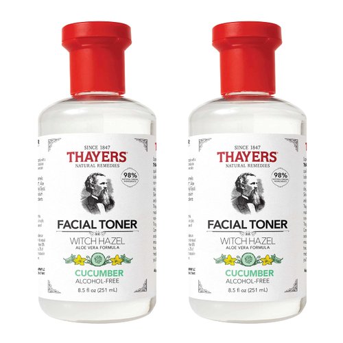Thayers Alcohol-Free, Hydrating Cucumber Witch Hazel Facial Toner with Aloe Vera Formula, 8.5 Oz (Pack of 2)