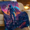 Astronaut Print Blanket Space Planet Galaxy Throw Blankets Gifts for Couch Sofa Bed Stuff Decor Lightweight Soft Cozy Fleece Plush Warm Flannel Bedding for Lover Men Women Boys Girls Kids 40"x50"