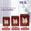 PCS Pet Urns for Cats, Cat Photo Urn, Pet Cremation Box, Cat Urn for Ashes, Urns for Cat Ashes Red-Small