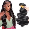 24 26 28 Inch Body Wave Bundles Human Hair 8A Natural Black Color 3 Bundles Brazilian Unprocessed Body Wave Bundles Virgin Hair Extensions Natural Color