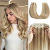 Tinashe Wire Hair Extensions Real Human Hair Straight Hair Extensions 18inch 90g Light Blonde Highlighted Golden Blonde Invisible Wire Fish Line Hair Extensions Straight Human Hair Extensions