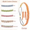 Barode Braided Rhinestones Headband Earrings Gold Crystal Hairbands Eardrop Sparkle Head Chain Tassel Jewelry Set for Women (Orange, Free Size)