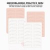 TgoBeauty 7 Pairs Brow Shapes Double Sided Design Eyebrow Spine 6 Nano stroke practice skin Silicone Practice Pad for Permanent Makeup Training (White Skin-1pc)