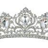 Samky Bride's Crystal Wedding Tiara Crown Bridal Rhinestone Headpiece Hair Accessories