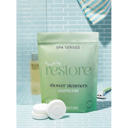 Shower Steamers Aromatherapy 12 Pack - Eucalyptus Essential Oil - Father's Day Gifts, Self Care, Teacher Gifts, Birthday Gifts for Women and Men, Stress and Headache Relief - USA Made