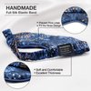 MANSPHIL 100% Mulberry Silk Eye Mask for Sleeping, Blue Galaxy Printed Silk Filled Sleep Mask for Travel, Nap. Lightweight