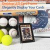 LED Trading Card Display Frame,Acrylic Trading Card Frames Desktop & Wall,Clear Baseball Card Frame Wall Display,Baseball Card Display Case with 1 35pt Magnetic Card Holders
