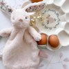MON AMI Rosie Bunny Security Blanket with Silicone Teether – 12”, Plush Lovey for Babies, Soothing Sensory Snuggle Toy, Ideal Gift for Christmas