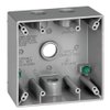 Sigma Electric, Gray Sigma Engineered Solutions, 14351 1/2-Inch 4 Hole 2-Gang Box, No Size