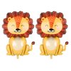 Giant Lion Foil Balloons Jungle Safari Animal Birthday Party Decorations Mylar Balloon For Boy Kids Wild One Theme Birthday Party Decor Baby Shower Zoo
