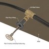 Skyflame 3/4 Inch Straight Gas Key Valve Kit for Fire Pit Fireplace with Flat Black Flange, and 3 Inches Universal Key