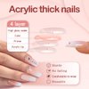 Yivaiks 24pcs glitter Press on Nails Medium Coffin Fake Nails with Glue on Nails for Women Luxurious 3D Crystal Gem Design Ballerina Pink Acrylic Nails Perfect Accessory for Banquets, Soirees, Parties(GD-002)