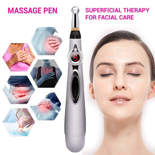 Electronic Acupuncture Pen, Electric Meridians Laser Acupuncture Machine Magnet Therapy Instrument Meridian Energy Pen Massager Relief Pain Tools