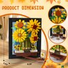 Topdear 3D Sunflower Building Block Sets with Frame, Sunflower Flower Bouquet Building Set for Kids Age 6+, Adult, Creative Framed 3D Sunflowers Building Kit Gift for Mother's Day, Birthday, Christmas