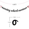 Black Glitter Nursing School Survivor Banner - 2024 Nurse Graduation Decorations - Congrats Nurse/RN, Medical School Graduation Party Supplies
