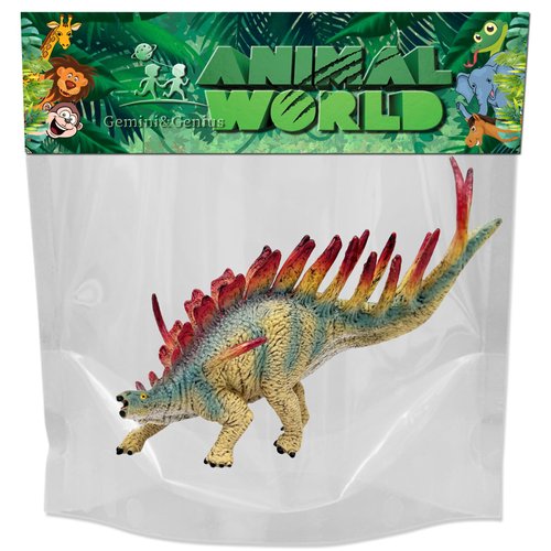 Gemini&Genius Stegosaurus Dinosaur Toy for Kids, Green Science Educational Realistic Design Dinosaur Action Figure Toy Gift for Kids Party and Classroom Prize Supplies