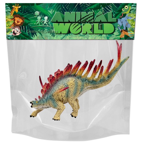 Gemini&Genius Stegosaurus Dinosaur Toy for Kids, Green Science Educational Realistic Design Dinosaur Action Figure Toy Gift for Kids Party and Classroom Prize Supplies