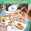 LOOIKOOS Wordcraft Learning Wooden Reading Blocks, Montessori Educational Toys for Kids Flash Cards Toddler Learning Toys Word Building Puzzles Words Spelling Games for Preschool Boys Girls