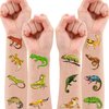100 PCS Gecko Lizard Temporary Tattoos Themed Birthday Party Decorations Supplies Favors Decor Cute Leopard Reptile Chameleon Tattoo Stickers Gifts For Game Kids Boys Girls Classroom School Prizes