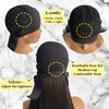 22 Inch Culry Human Hair Headbands Wigs Natural Black None Lace Front Wavy Wigs 150% Density Half Wig With 4 Combs Glueless Wig Can Be Restyle