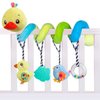 Caterbee Baby car seat Toys, Activity Spiral hangings Stroller Toys, Plush Crib Toys with Squeaky for boy or Girl (Duck)
