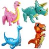 Uorbmaio 3D Dnosaur Balloons Birthday Party Decorations for Dino Themed Bday Party Supplies, Shower, Celebration, Cute Self Standing Dino Balloons(4Pcs)