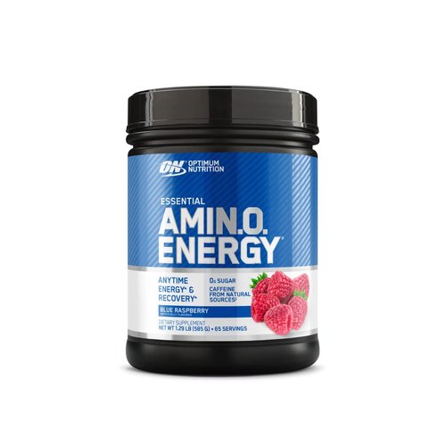 Optimum Nutrition Amino Energy - Pre Workout with Green Tea, BCAA, Amino Acids, Keto Friendly, Green Coffee Extract, Energy Powder - Blue Raspberry, 65 Servings (Packaging May Vary)