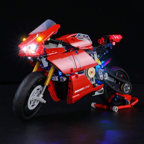 BRIKSMAX Led Lighting Kit for Ducati Panigale V4 R - Compatible with Lego 42107 Building Blocks Model- Not Include The Lego Set