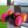 28°C RC Cars, Remote Control Cars Toys for Boys 8-12, Rotating Stunt Cars with Headlight Wheel Light, Double-Sided Driving 360°Flips Rotating Car Toy for Kids Birthday (Red)