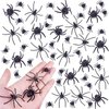 KOMIDK 100 Pieces Plastic Spider 3 Sizes Spider Toys Black Fake Spiders Fake Spider for Halloween Prank Props Home Party Decorations