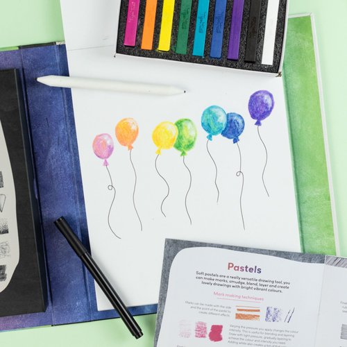 Tiger Tribe: Amazing Artist Kit - All-in-1 Set, Instruction Book, Supplies, Graphite & Colored Pencils, Paper, Erasers & More! Kids & Tweens Ages 8+