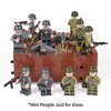 MOOXI WW2 Battlefield Ground Military Building Block Set(143PCS).WW2 Building Block Fun for Kids and History Buffs.