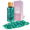 Yosca Body Glitter Gel, 30ML Green Mermaid Face Glitter, Cosmetic Grade Hair Chunky Glitter Lotion for Stage Themed Makeup Mardi Gras Christmas St Patrick Rave Accessories - Lucky Dating