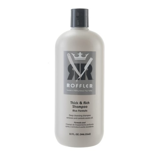 Roffler Thick and Rich Shampoo Blue Formula, 32 Fluid Ounce