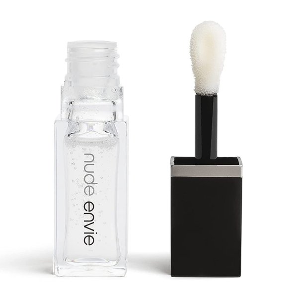 nude envie Lip Gloss - Certified Vegan Lipgloss Cruelty-Free and Paraben Free - Enriched with Vitamin E and Jojoba Oil (Illuminate)