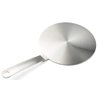 RUNZI 9.45inch Heat Diffuser Stainless Steel Induction Diffuser Plate for Electric Gas Stove Glass Induction Cooktop Heat Diffuser WITH removable handle 24CM