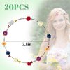 20 Pcs LED Flower Crowns Headbands - Light Up Headband for Women, Garlands Glowing Floral Wreath Crowns for Christmas Wedding Beach Party Birthday Cosplay Gifts