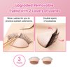 Miuffue 3 Pairs 2 Layers Eyelash Practice Eyelids for Mannequin Head, Removable Realistic Eyelash Extension Eyelids with Eyelashes, Silicone Rubber Replacement Eyelids for Eyelash Training