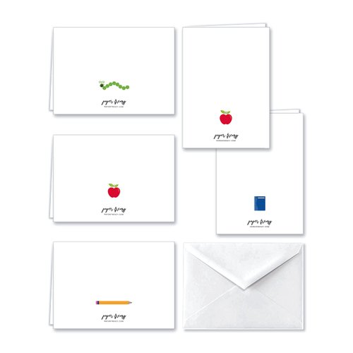Paper Frenzy School Thank You Note Cards and White Envelopes - 25 pack