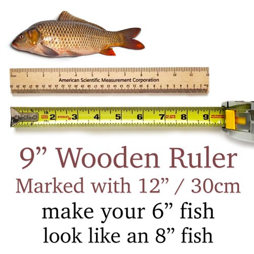 Trick Ruler for Size Enhancement Prank, 2-Piece Novelty Rulers, Makes Everything 33 Percent Bigger, Ideal for Gag Gifts, Office Pranks, Party Favors and More